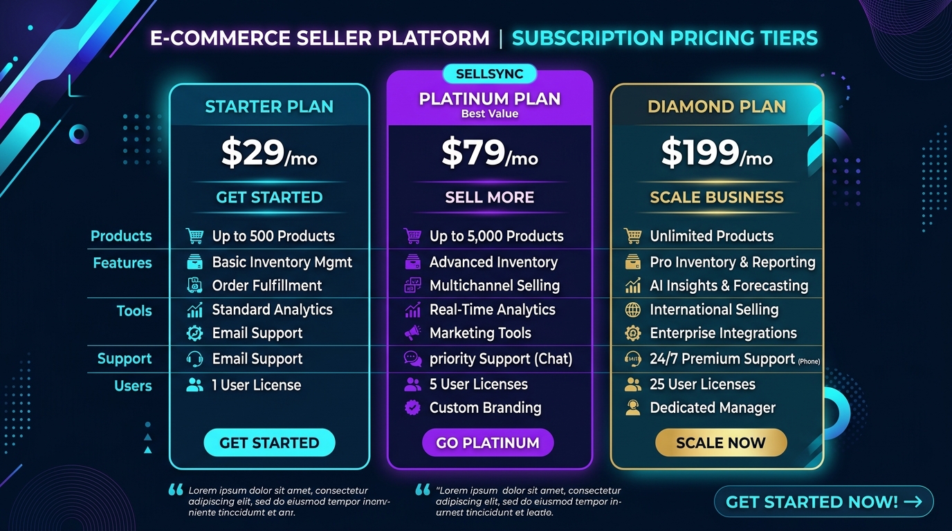 Helium 10 Pricing Tier Comparison Infographic